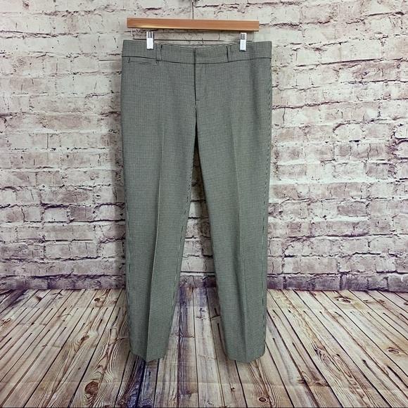 Banana Republic Sloan Black Herringbone Crop Ankle Pants - Picture 1 of 12